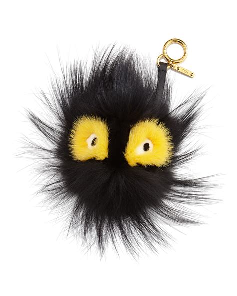 fendi mini monster charm|Fendi fur bag charm.